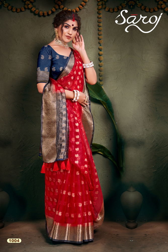 Saroj Jharna Vol 2 Soft Organza Party Wear Sarees Catalog